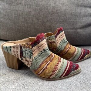 Wonderly Western Colorful Patterned Women's Shoes 8.5